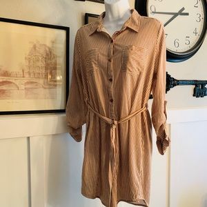 Cute Passport Shirt Dress Size XL